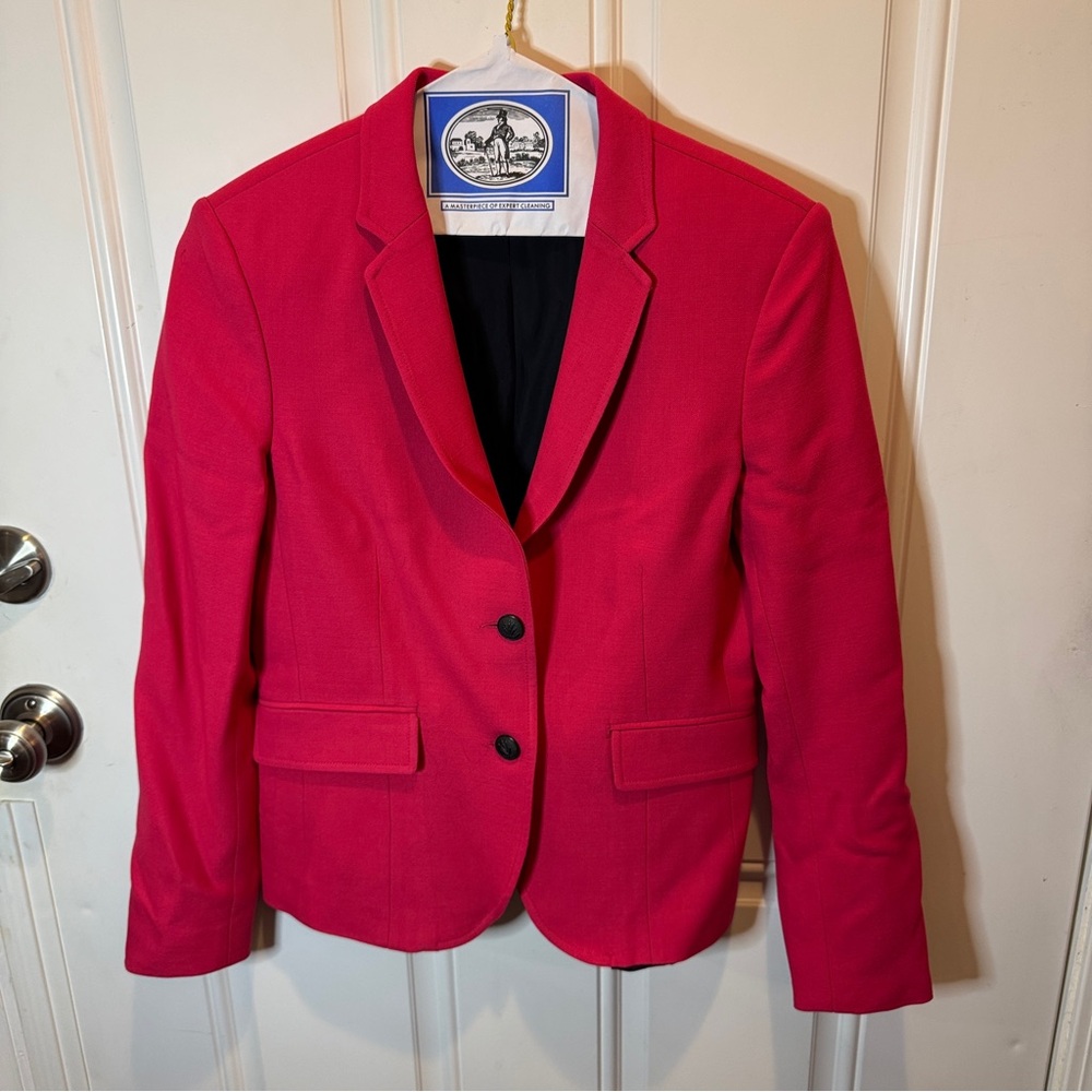 Rag & Bone New York Vibrant Magenta Pink Wool Blend 2 Button Blazer Sports Coat